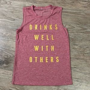 Drinks Well‎ with Others Tank Tops for Women Size Small